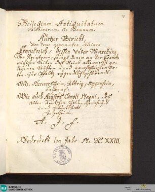 Spicilegium antiquatum Palatinarum - Cod. Bruchsal 7
