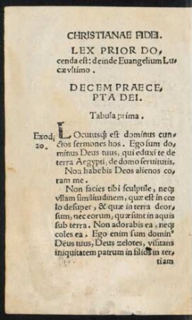 Decem Praecepta Dei.