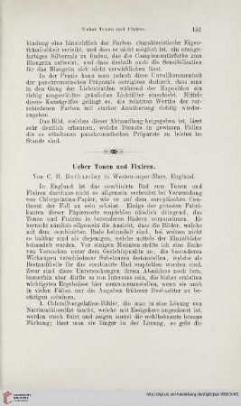 Ueber Tonen und Fixiren