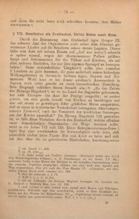 § VII. Bonifatius als Erzbischof. Dritte Reise nach Rom.