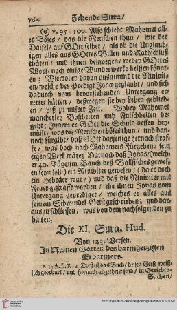 Die XI. Sura: Hud