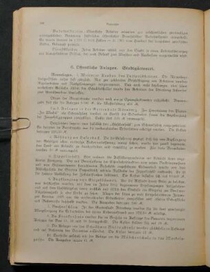 6. Öffentliche Anlagen. Stadtgärtnerei.