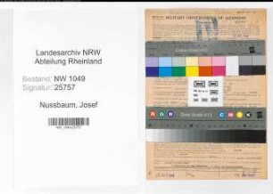 Entnazifizierung Josef Nussbaum , geb. 24.04.1887 (Bankinspektor)