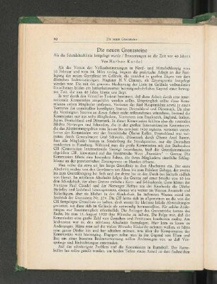 Die neuen Grenzsteine