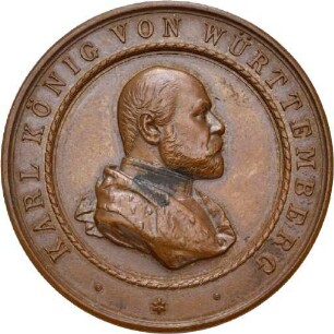 Medaille auf den Tod von König Karl von Württemberg 1891