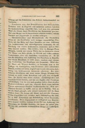 Producte von der Destillation der Steinkohle.
