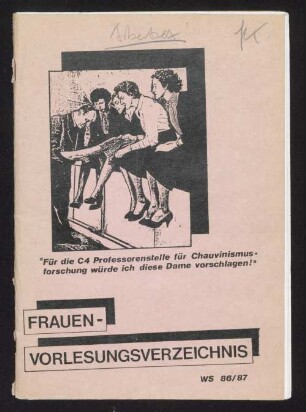 WS 1986/87: Frauenvorlesungsverzeichnis