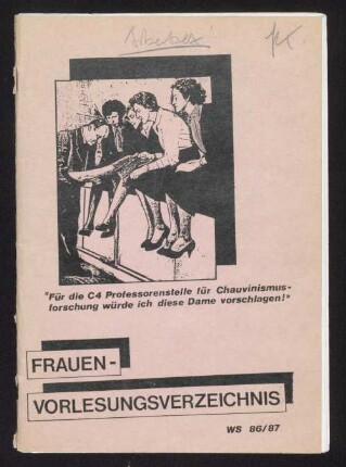 WS 1986/87: Frauenvorlesungsverzeichnis