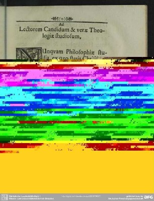 Ad Lectorem Candidum & verae Theologiae studiosum