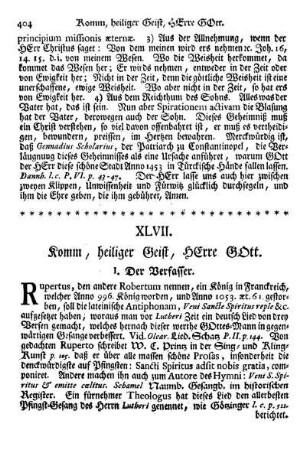 XLVII. Komm, heiliger Geist, HErre GOtt.