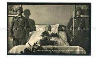 Paul von Hindenburg auf dem Totenbett