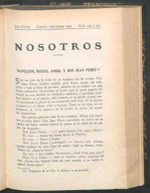 Napoleón, Miguel Angel y Don Juan Pérez