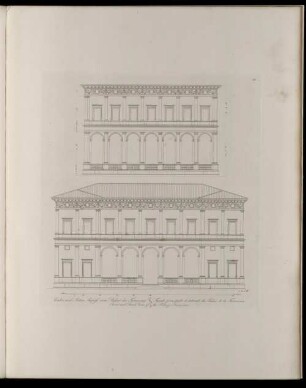 17. (16.). Facade principale et laterale du Palais de la Fanesina.