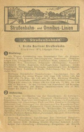 Straßenbahn- und Omnibus-Linien