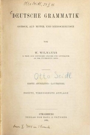Deutsche Grammatik : Gotisch, Alt-, Mittel- und Neuhochdeutsch, 1. Lautlehre