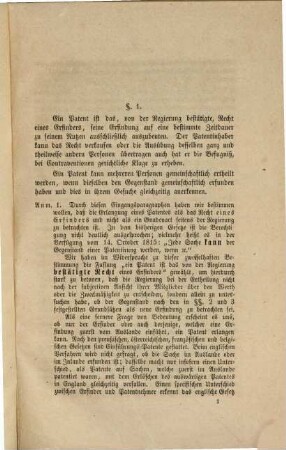 Die Reform der Patent-Gesetzgebung, bearbeitet im Auftrage des Handels- und Gewerbe-Vereins für Rheinland und Westphalen von F. C. Philippson nebst Gesetzentwurf u. einem Anhang, enthaltend: die englische, französische, österreichische u. preußische Patent-Gesetzgebung