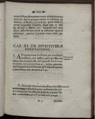 Cap. XI. De Investiturae Renovatione