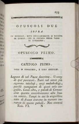 OPUSCOLO PRIMO.