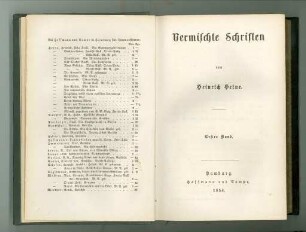 Vermischte Schriften von Heinrich Heine ; Erster Band