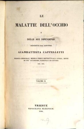 Le malattie dell'occhio e delle sue dipendenze, 2