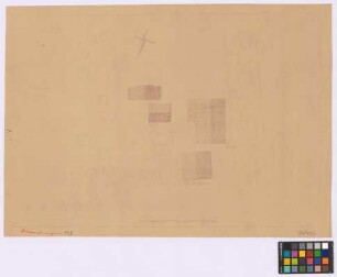 Bermatingen ([Landkreis Überlingen]): [unbekannter Hof]. Lageplan mit. - Scheuer (erbaut 1926). - Haupthaus. - Schopf. - Brunnen