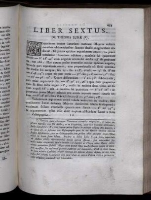 Liber Sextus. De Theoria Lunae.