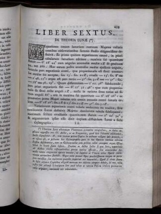 Liber Sextus. De Theoria Lunae.