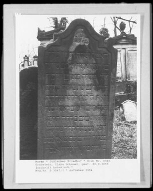 Grabstein von Clara Scheuer (gestorben 1865.09.20)