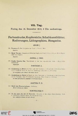 VII. Tag (Nr. 725-869)