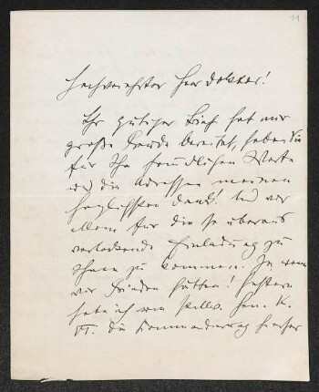 Brief von Hannes M. Avenarius an Gerhart Hauptmann