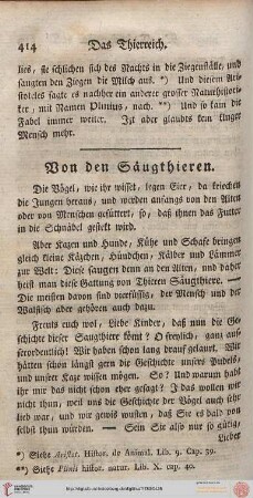7. Von den Säugethieren