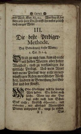 III. Die beste Prediger-Methode.