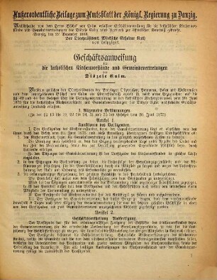 Amtsblatt der Regierung zu Danzig. 1889