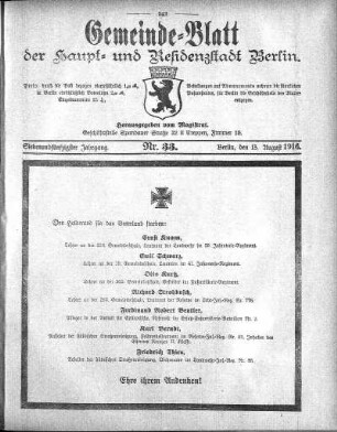 1916,33: Nr. 33, 13. August 1916