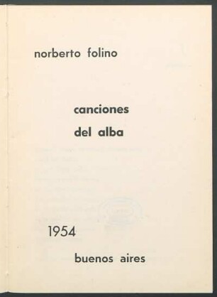 Canciones del alba