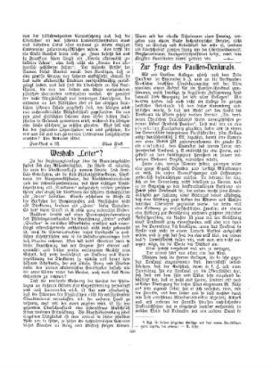 Zur Frage des Paulsen-Denkmals
