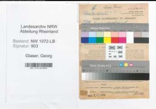 Entnazifizierung Georg Glaser , geb. 07.01.1894 (Polizist)