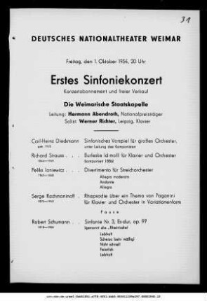 Erstes Sinfoniekonzert