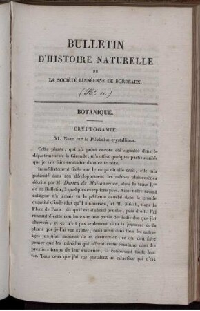 Botanique.