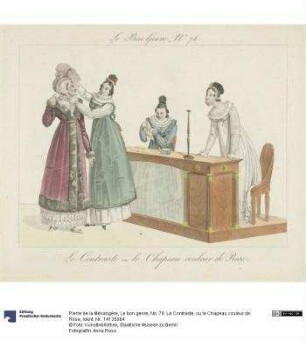 Le bon genre, No. 76: Le Contraste, ou le Chapeau couleur de Rose