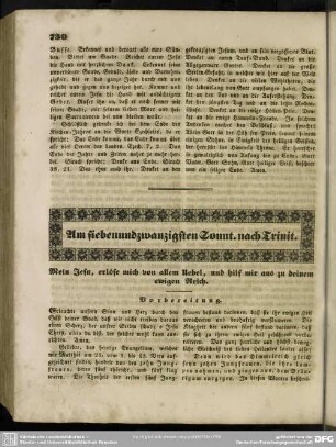 Am siebenundzwanzigsten Sonnt. nach Trinitatis
