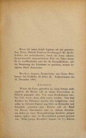 Tabes dorsalis : Inaug.-Diss. d. U. Jena