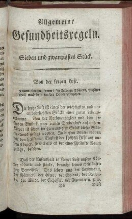 Sieben und zwanzigstes Stück.