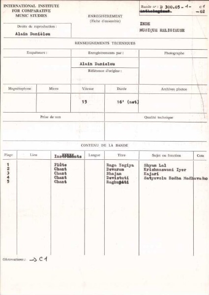 Inde / Musique religieuse