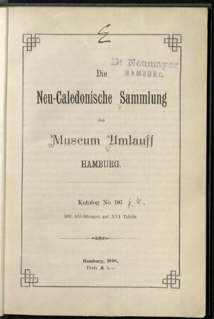 Die Neu-Caledonische Sammlung des Museum Umlauff, Hamburg