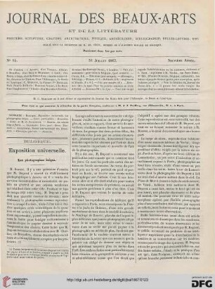 Nr. 14 (31 Juillet 1867)
