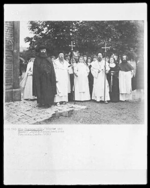 Ulm, Festumzug 1898, Mönche und Nonnen, spätmittelalterliche Trachten