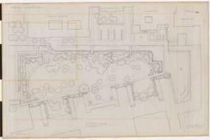 Reichsluftfahrtministerium, Berlin: Garten: Baumbestand, Lageplan 1:200