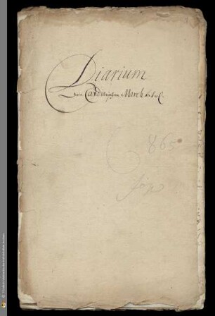 Deichmann, Conrad: Diarium den Candianischen March betreffend (1669)