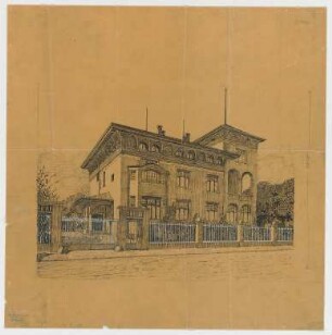 Thiersch, Friedrich von; München, Romanstr. 13; Villa von Hösslin - Perspektive